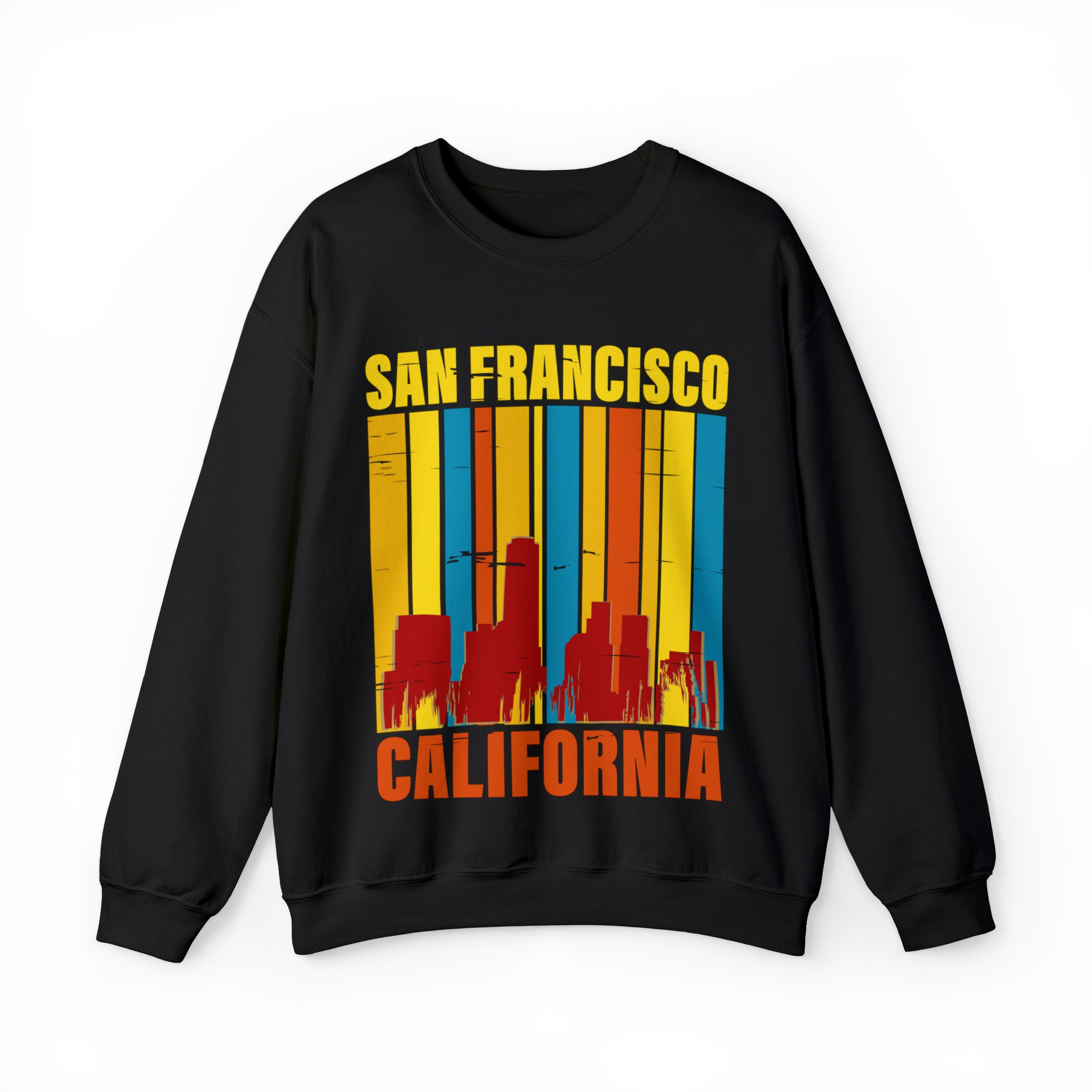 Women' s San Francisco Vintage Skyline Crewneck Sweatshirt