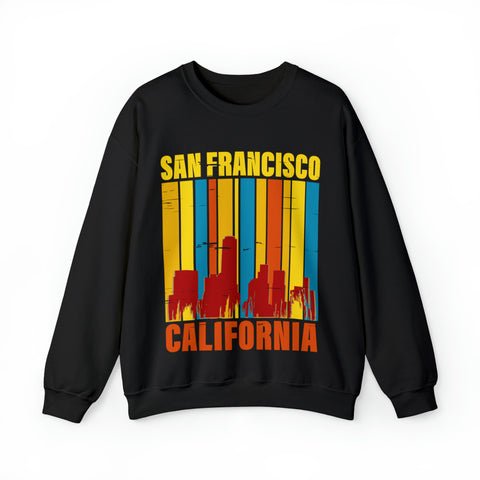 Women' s San Francisco Vintage Skyline Crewneck Sweatshirt