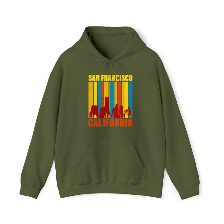 Women's San Francisco Vintage Skyline Hooded Sweatshirt