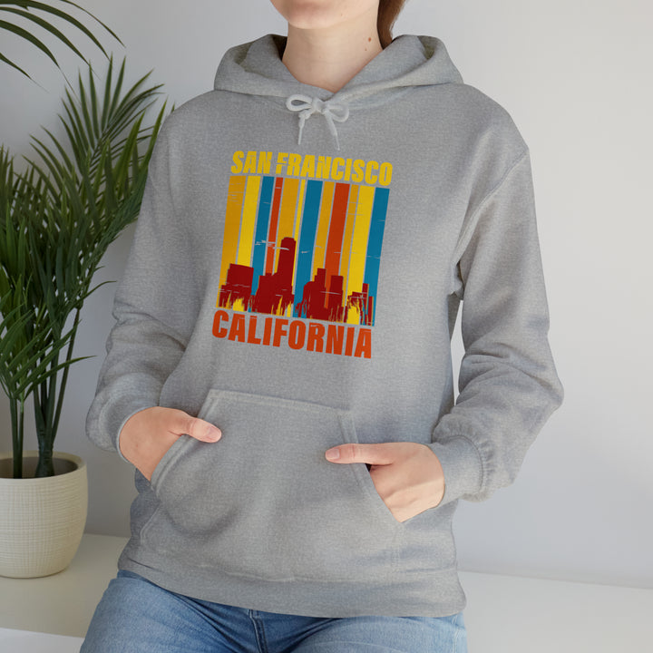 Women's San Francisco Vintage Skyline Hooded Sweatshirt